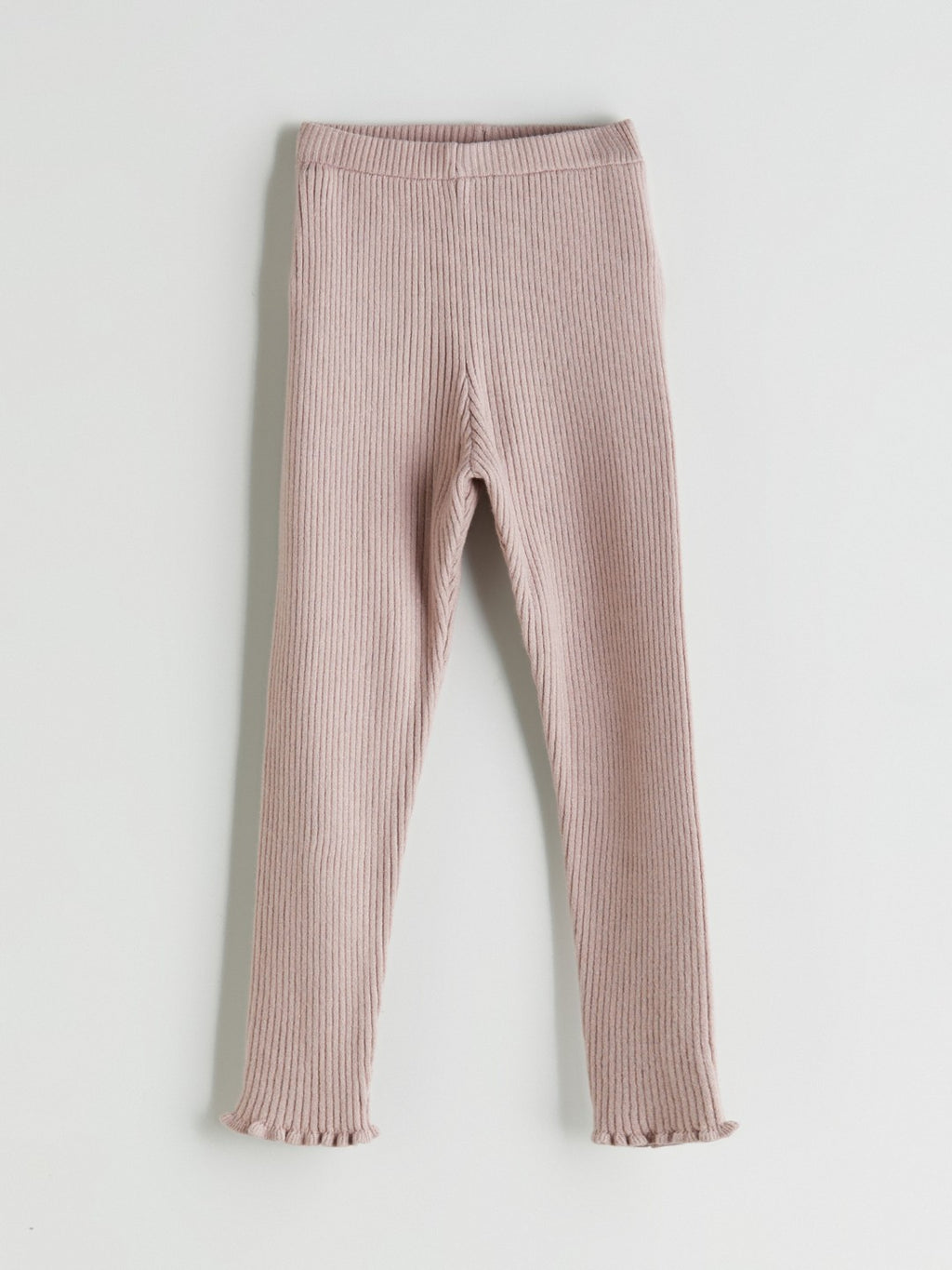 LCW Kids Black Elastic Waist Soft Textured Girls Knitted Leggings