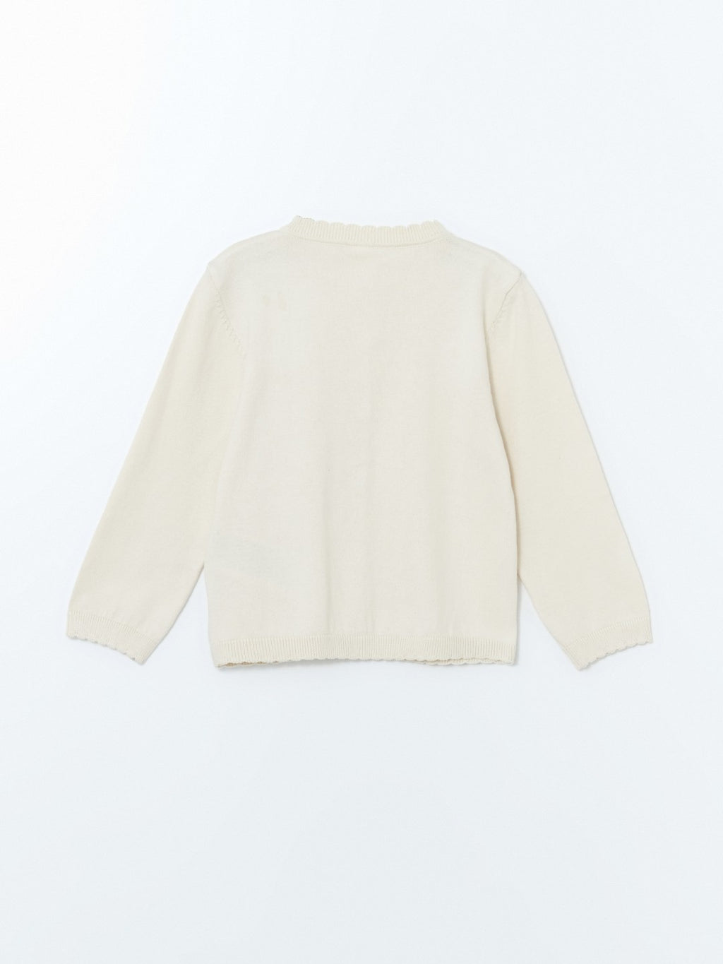 LCW Kids Black Crew Neck Girls Knitwear Cardigan