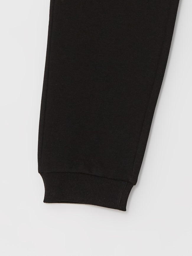 LCW Kids Black Elastic Waist Girls Thick Jogger Sweatpants Main Image