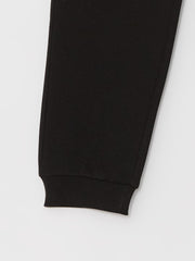 LCW Kids Black Elastic Waist Girls Thick Jogger Sweatpants