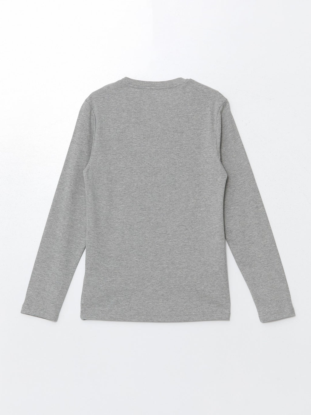 LCW Classic Black Crew Neck Basic Long Sleeve Men T-Shirt