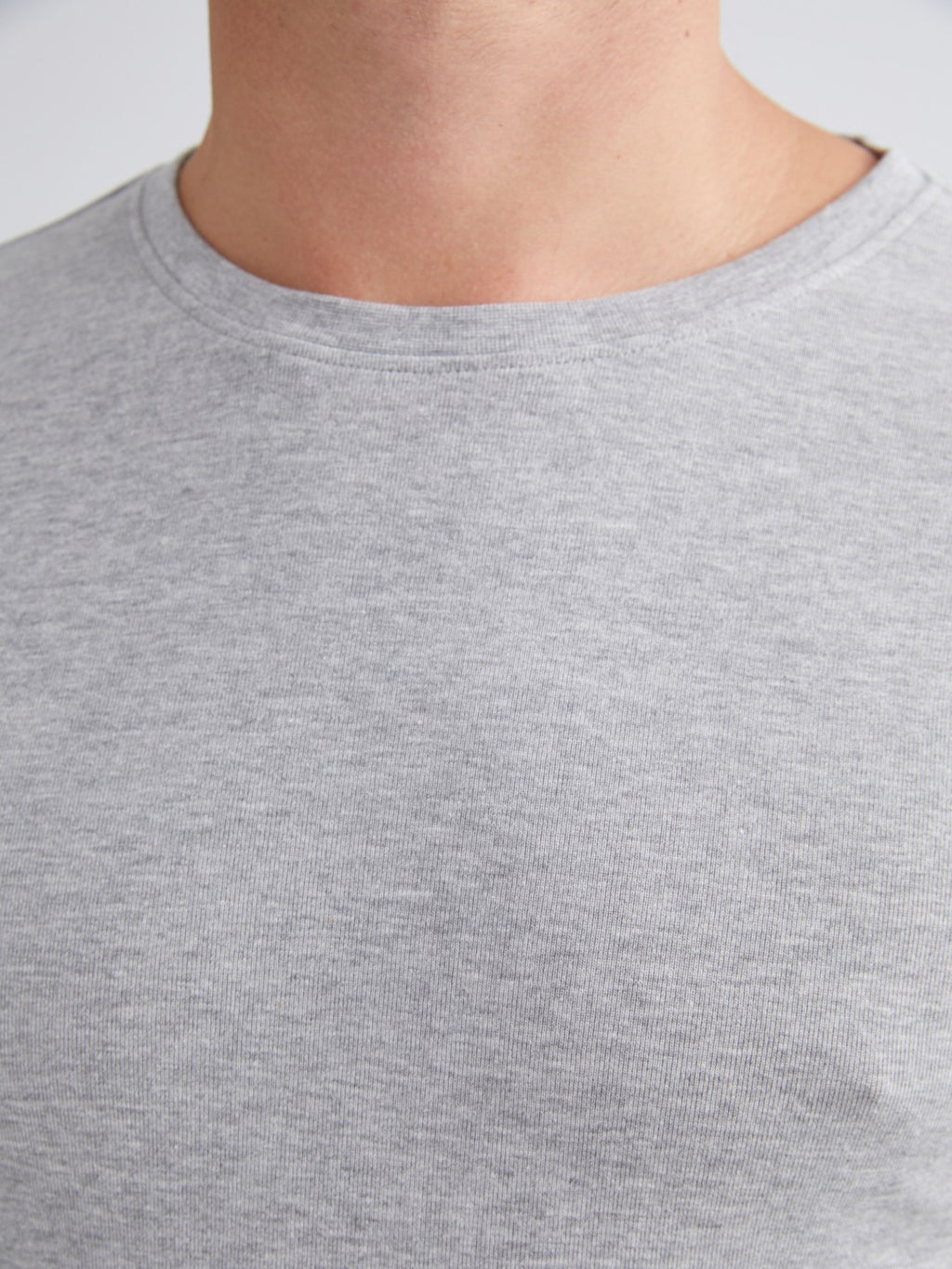 LCW Classic Black Crew Neck Basic Long Sleeve Men T-Shirt