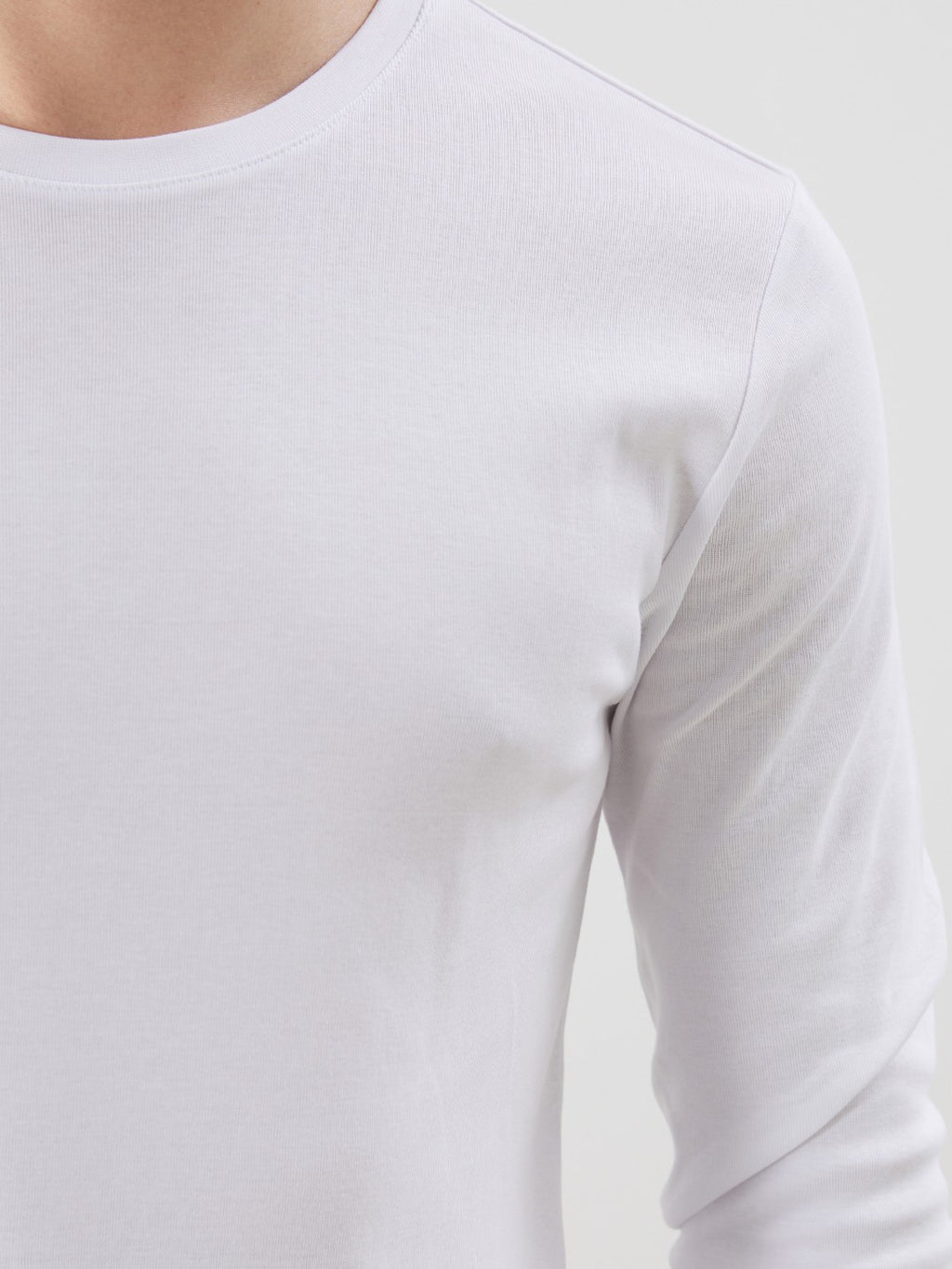 LCW Classic Black Crew Neck Basic Long Sleeve Men T-Shirt