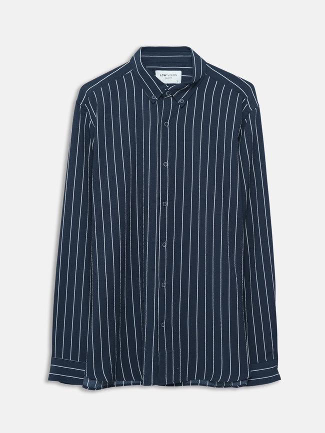 LCW Vision Slim Fit Long Sleeve Striped Men Shirt Hover Image