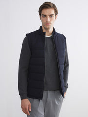 LCW Vision Navy Blue Slim Fit Stand Collar Men Puffer Vest
