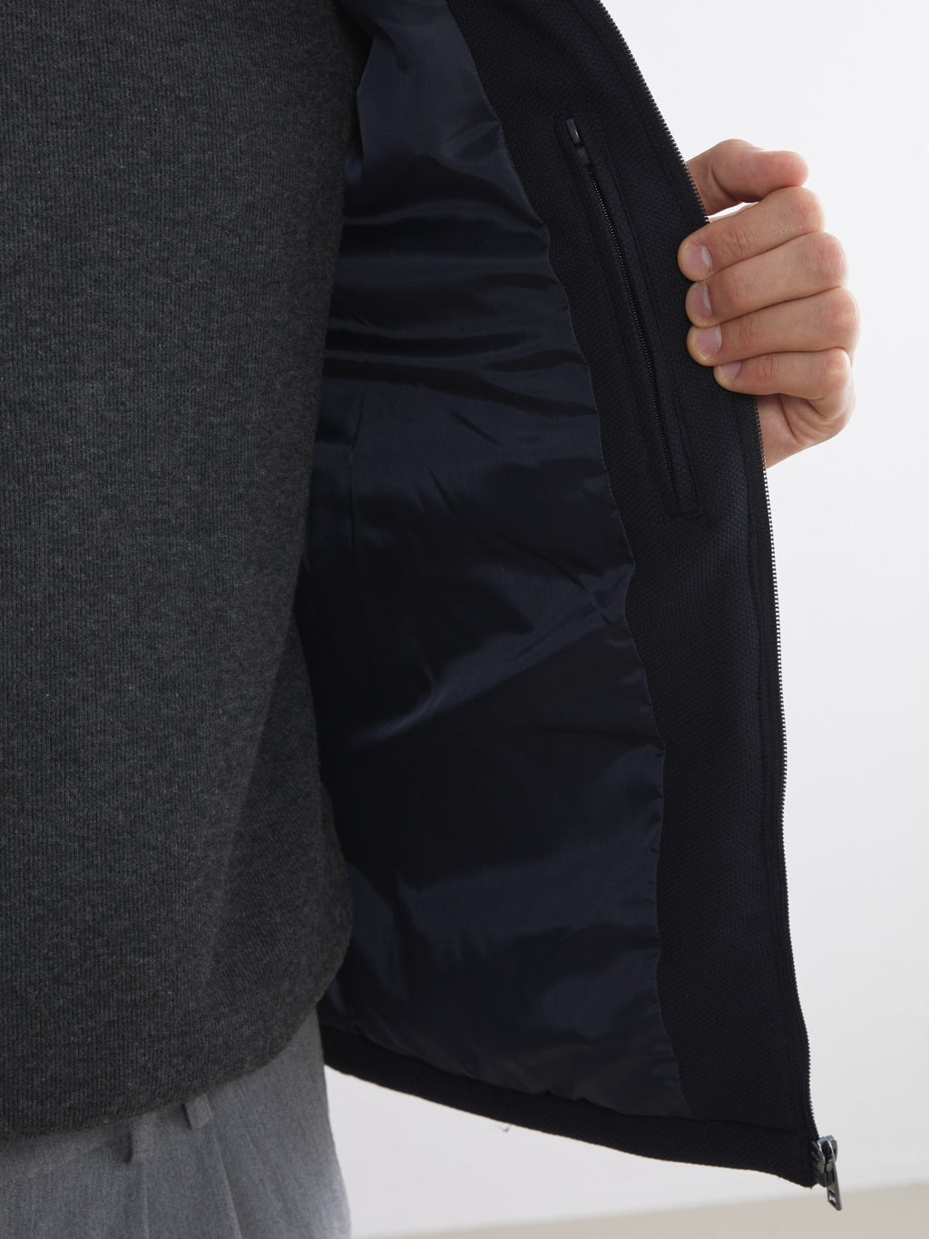 LCW Vision Navy Blue Slim Fit Stand Collar Men Puffer Vest