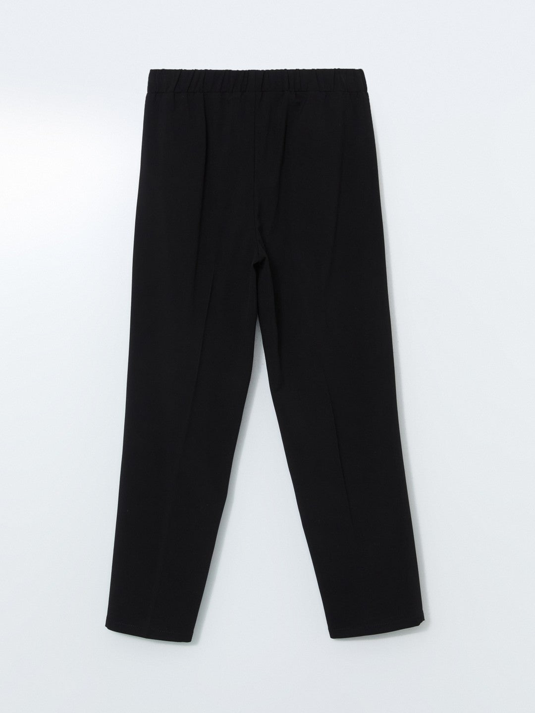 LCW Grace Black Plus Size Elastic Waist Women Trousers