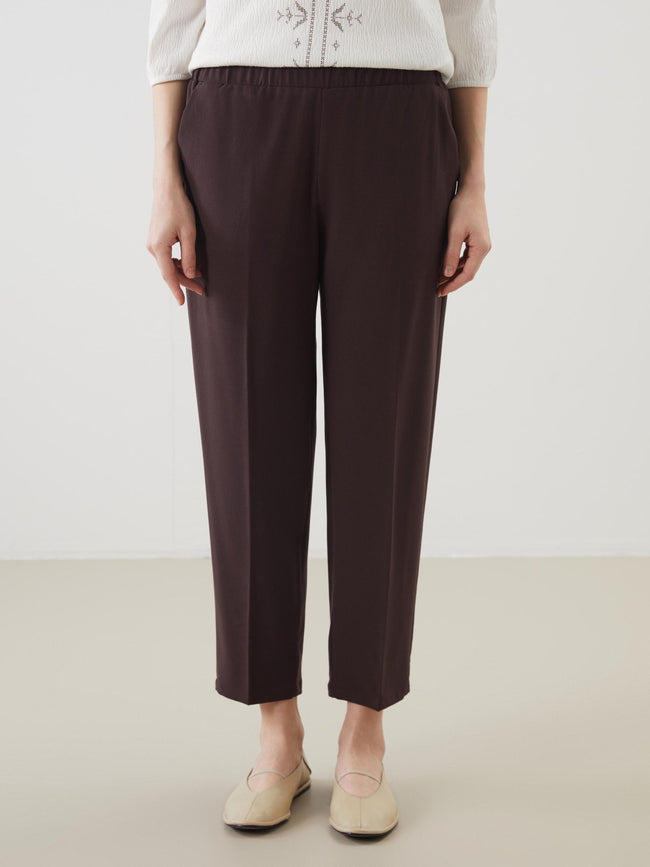 LCW Grace Black Plus Size Elastic Waist Women Trousers Main Image