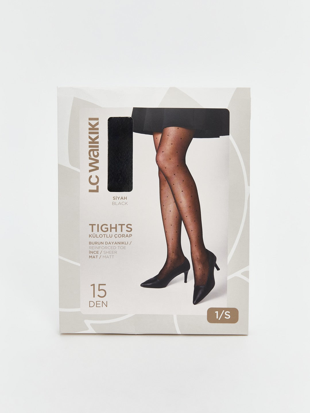LCW Dream Black 15 Denier Matte Polka Dot Women Tights