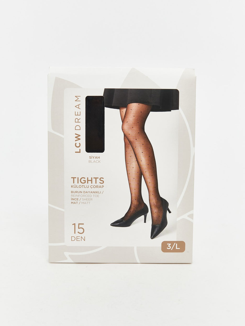 LCW Dream Black 15 Denier Matte Polka Dot Women Tights