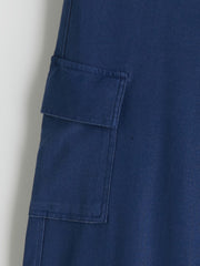 LCW Kids Blue Elastic Waist Girls Cargo Tracksuit Bottoms