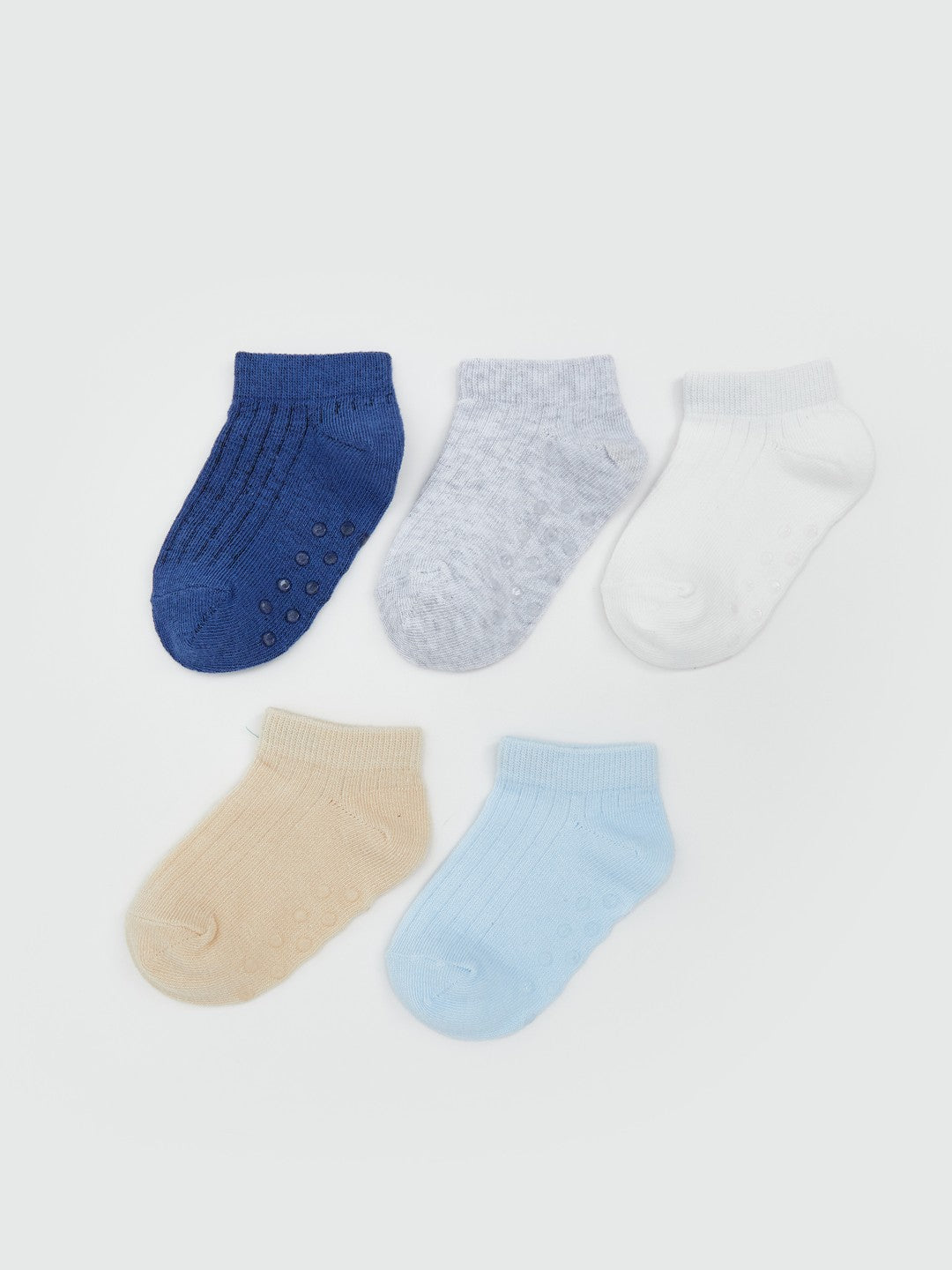 LCW Baby Blue Basic Baby Boy Booties Socks 5-Pack