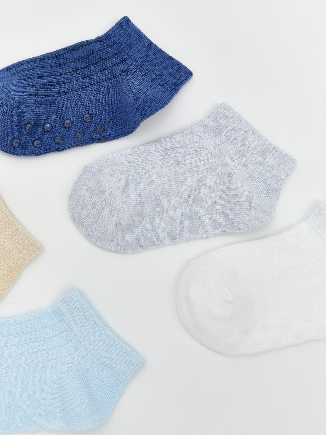 LCW Baby Blue Basic Baby Boy Booties Socks 5-Pack