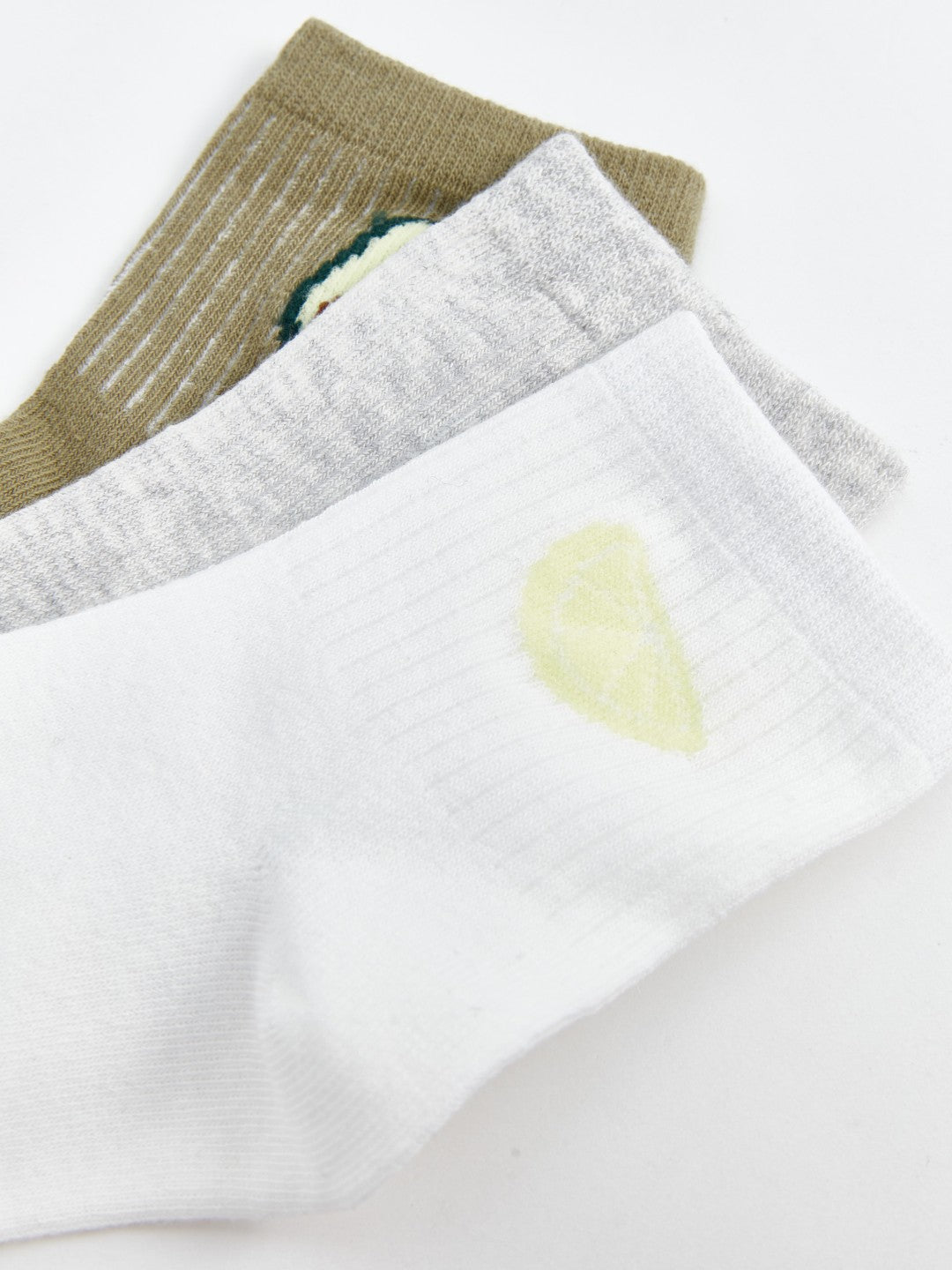 LCW Dream Gray Printed Women Ankle Socks 3-Pack