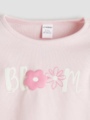 LCW Kids Crew Neck Printed Girls T-Shirt