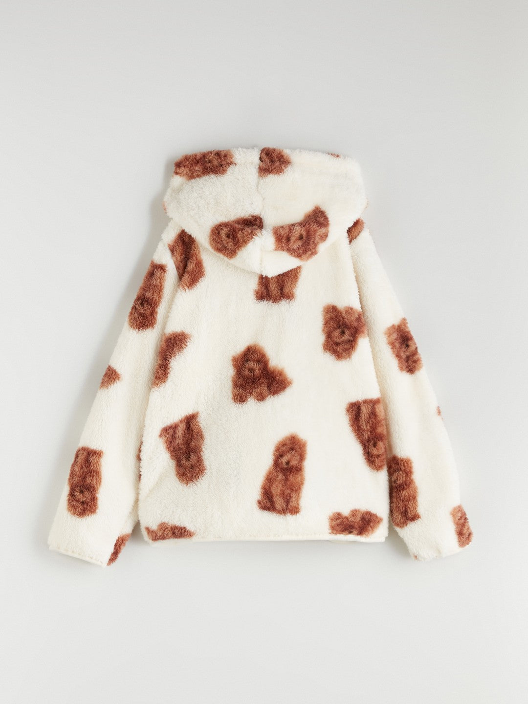 LCW Kids Hooded Plush Girls Zip-Up Sweatshirt