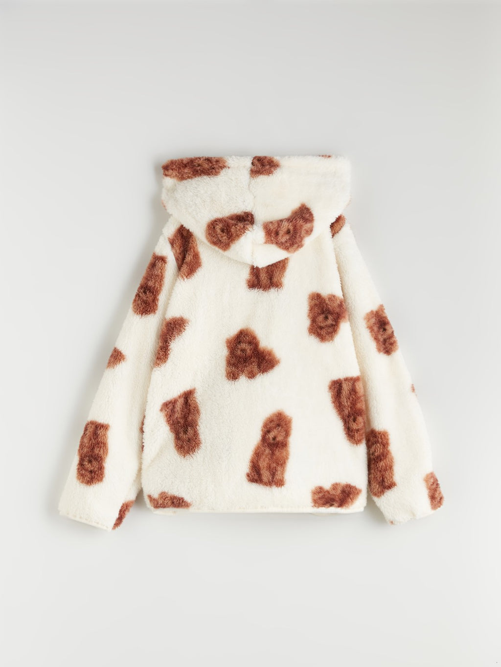 LCW Kids Hooded Plush Girls Zip-Up Sweatshirt