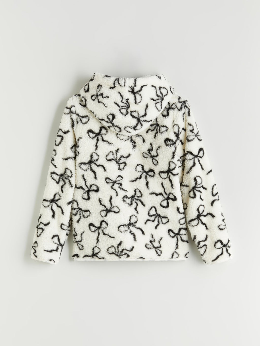 LCW Kids Hooded Plush Girls Zip-Up Sweatshirt