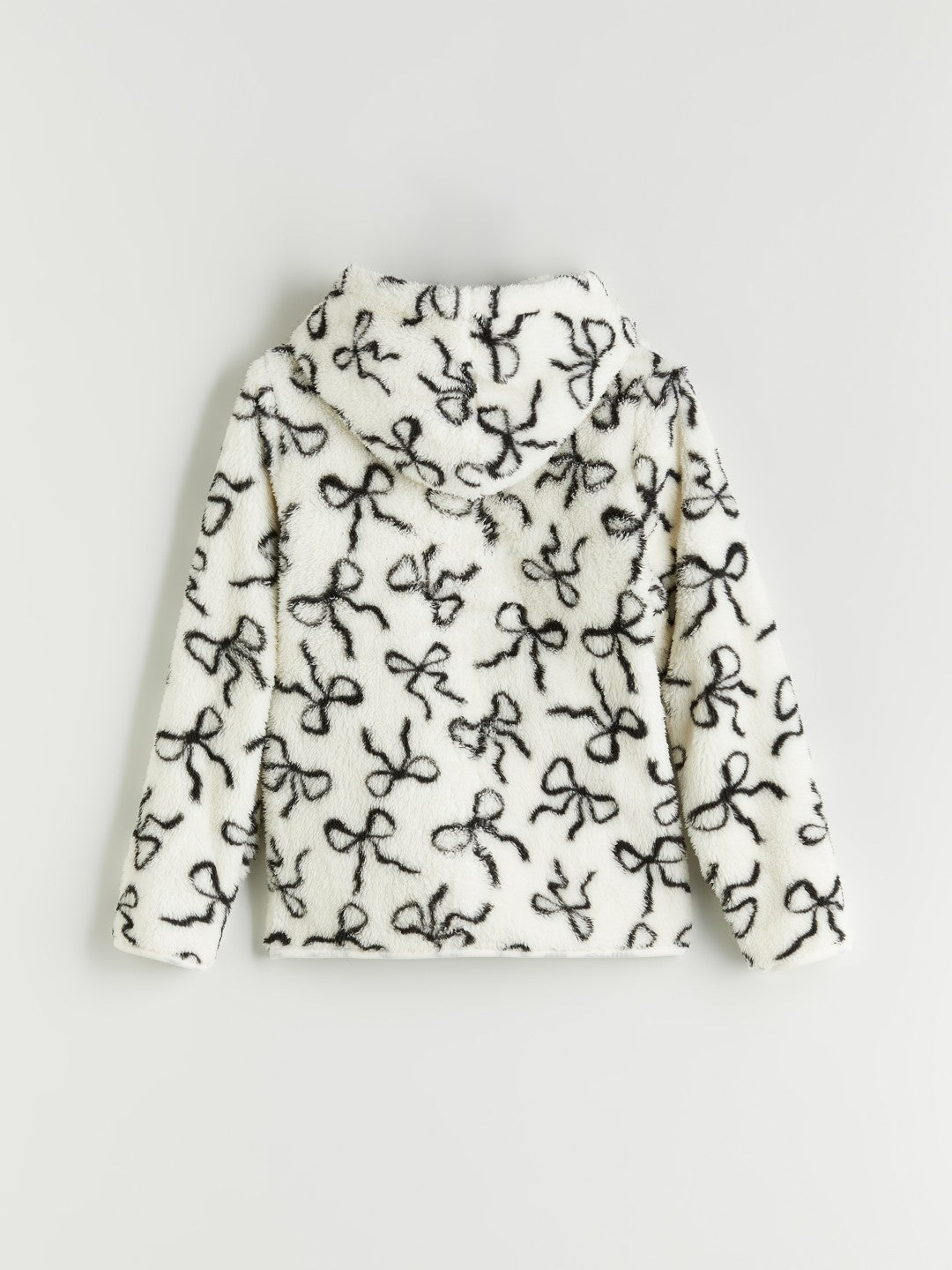 LCW Kids Hooded Plush Girls Zip-Up Sweatshirt