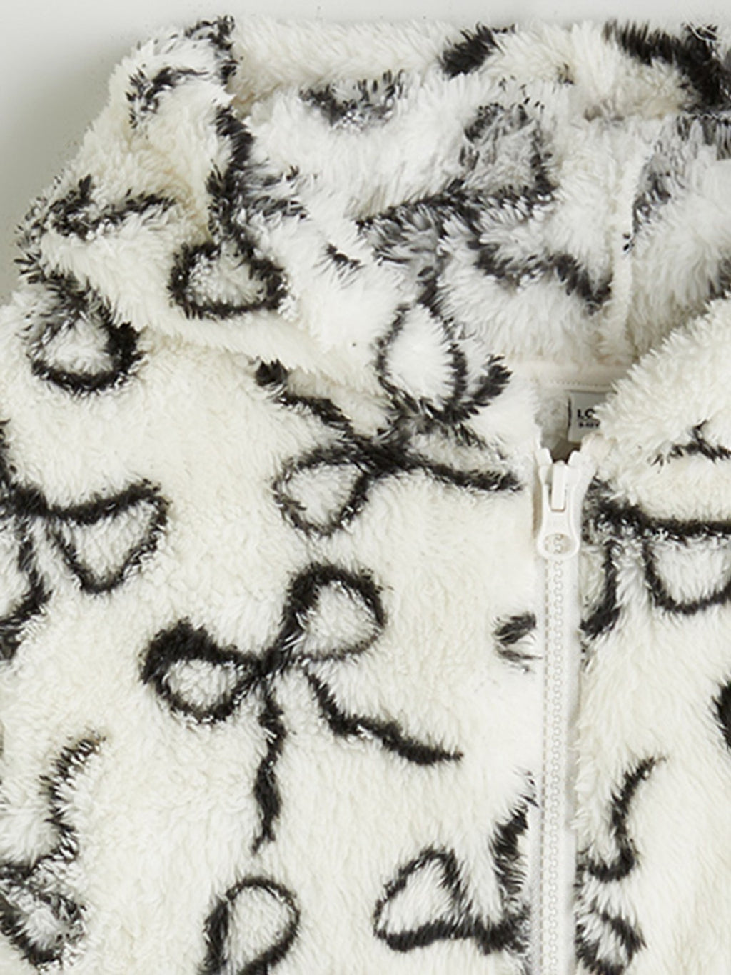 LCW Kids Hooded Plush Girls Zip-Up Sweatshirt