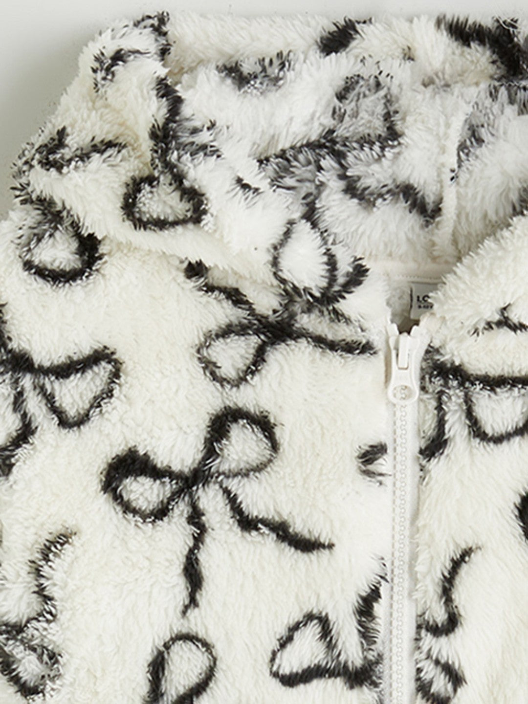 LCW Kids Hooded Plush Girls Zip-Up Sweatshirt