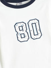 LCW Kids Ecru Crew Neck Printed Girls T-Shirt