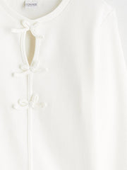 LCW Kids Crew Neck Bow Detailed Girls T-Shirt