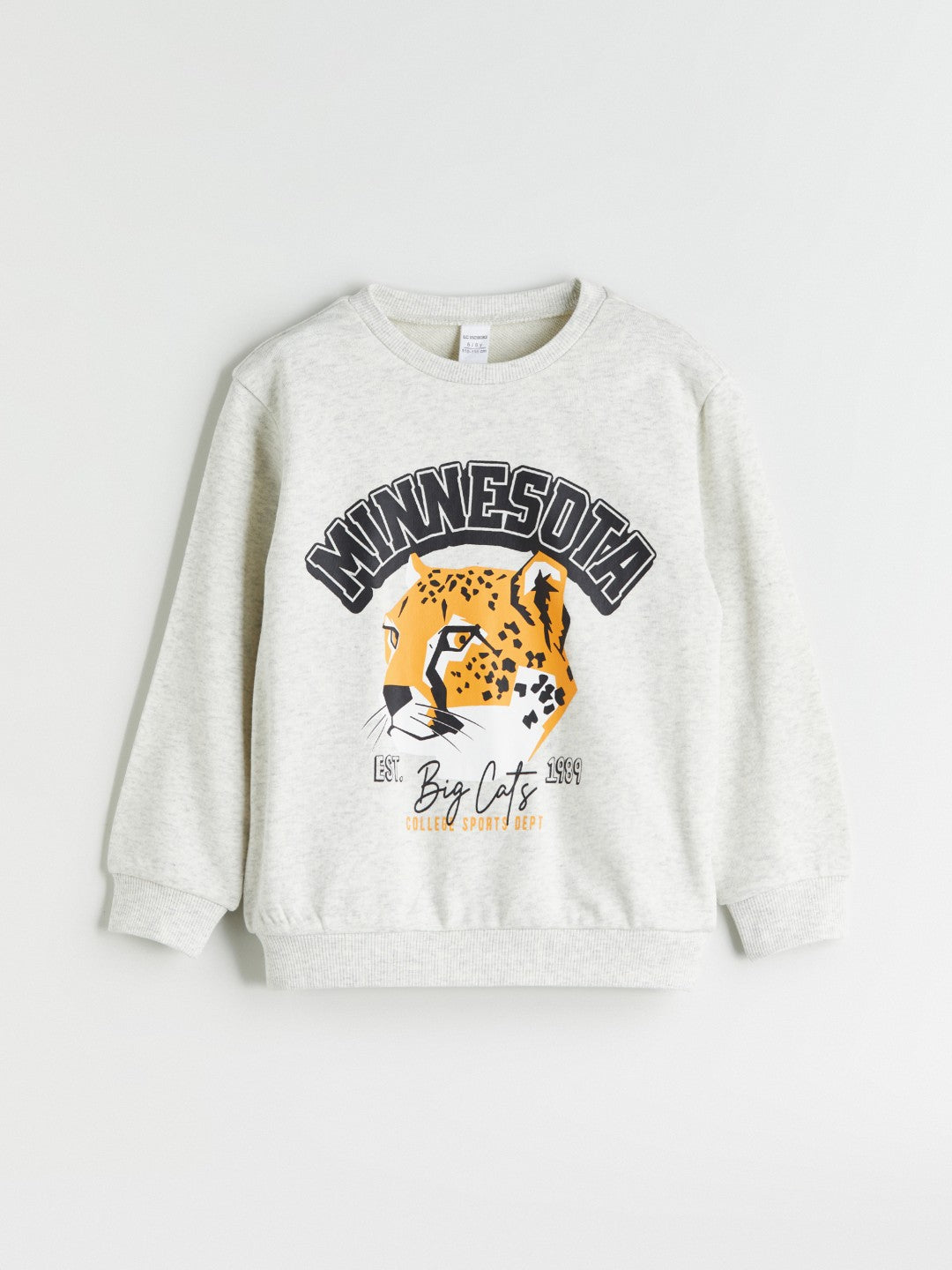 LCW Kids White Crew Neck Boys Sweatshirt