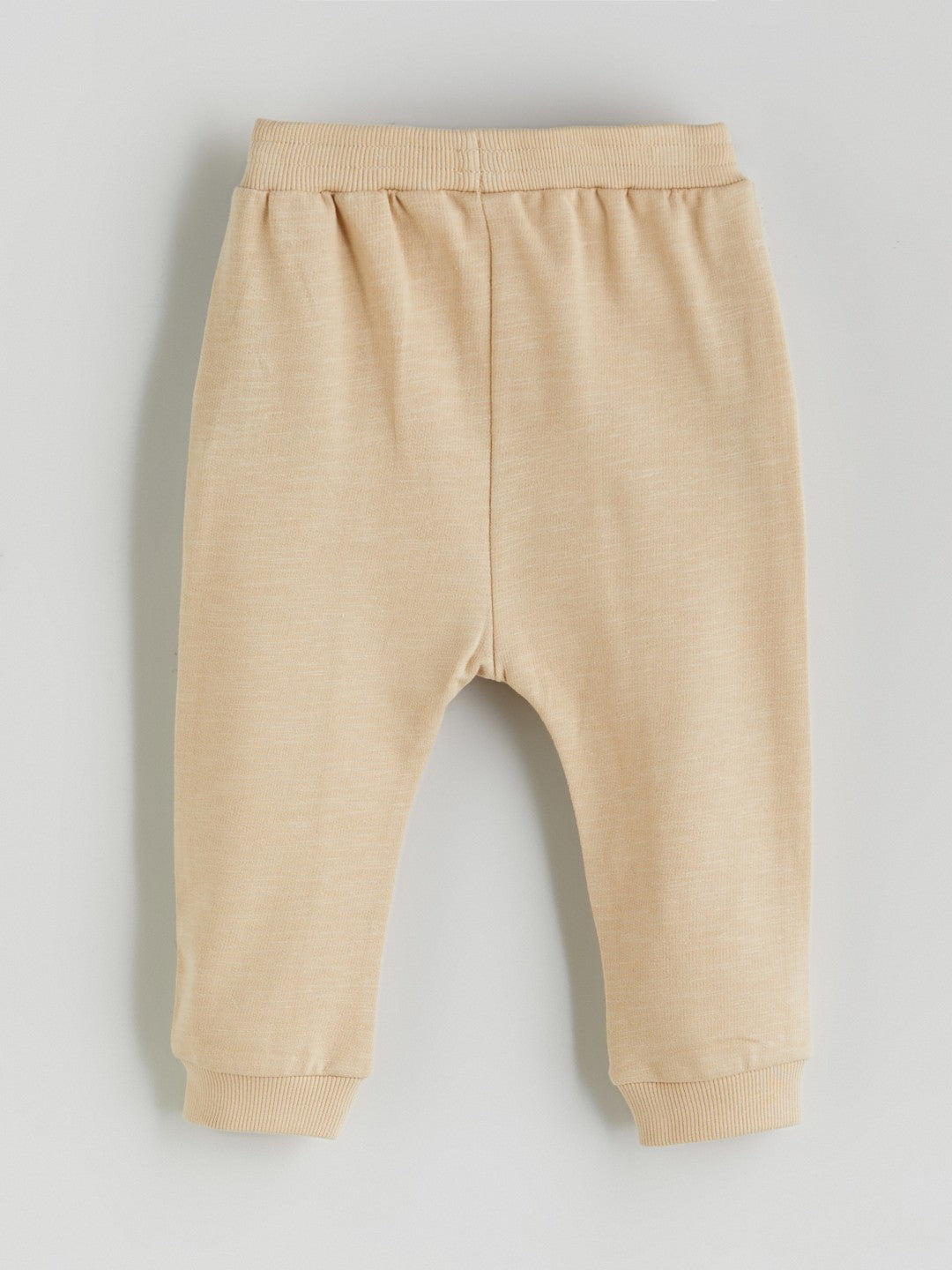 LCW Baby Ecru Printed Baby Boy Sweatshirt And Tracksuit Bottom 2-Pack