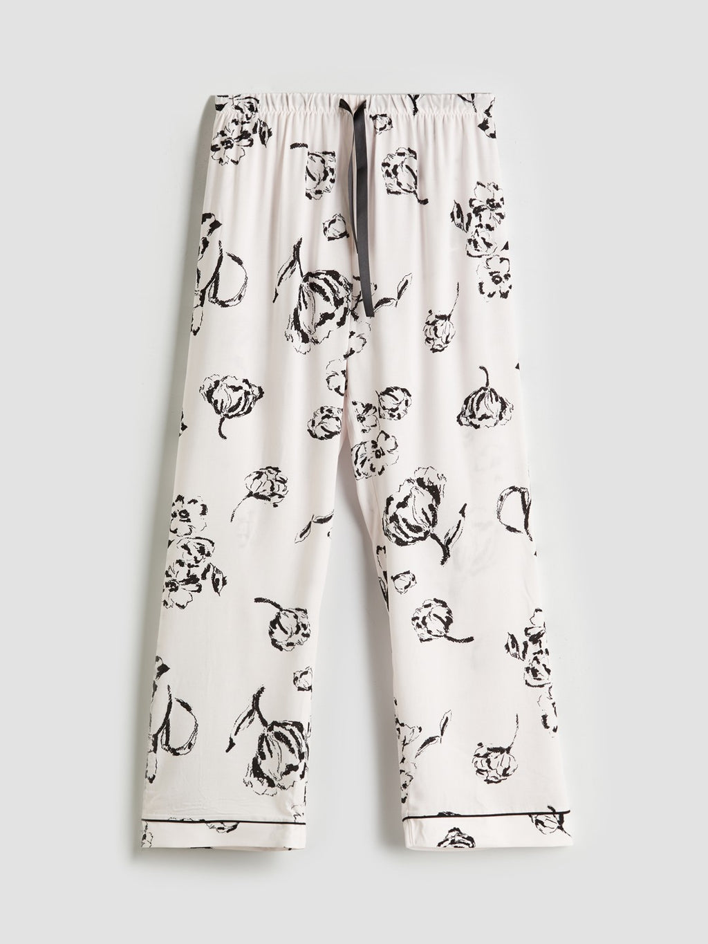 LCW Dream Beige Shirt Collar Printed Women Pajama Set