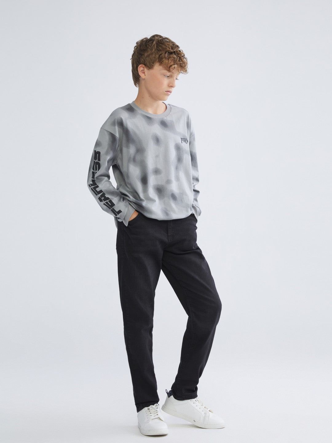 LCW Kids Gray Crew Neck Boys T-Shirt