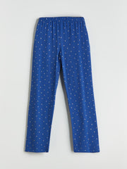 LCW Dream Blue Crew Neck Polka Dot Women Pajama Set