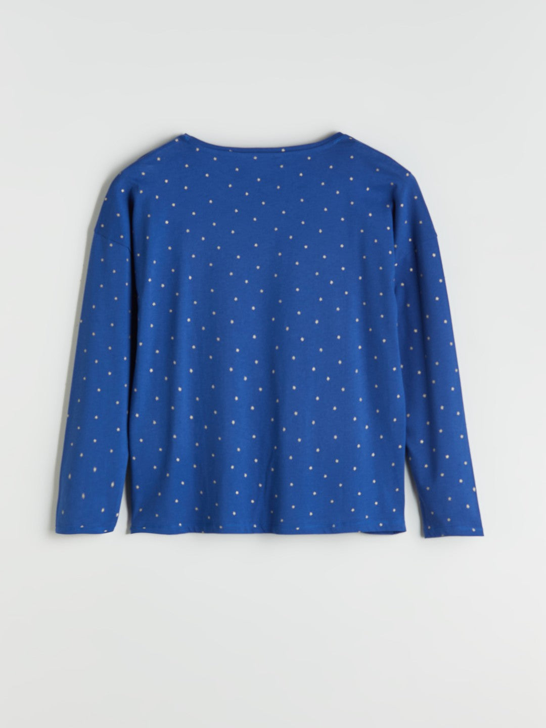 LCW Dream Blue Crew Neck Polka Dot Women Pajama Set