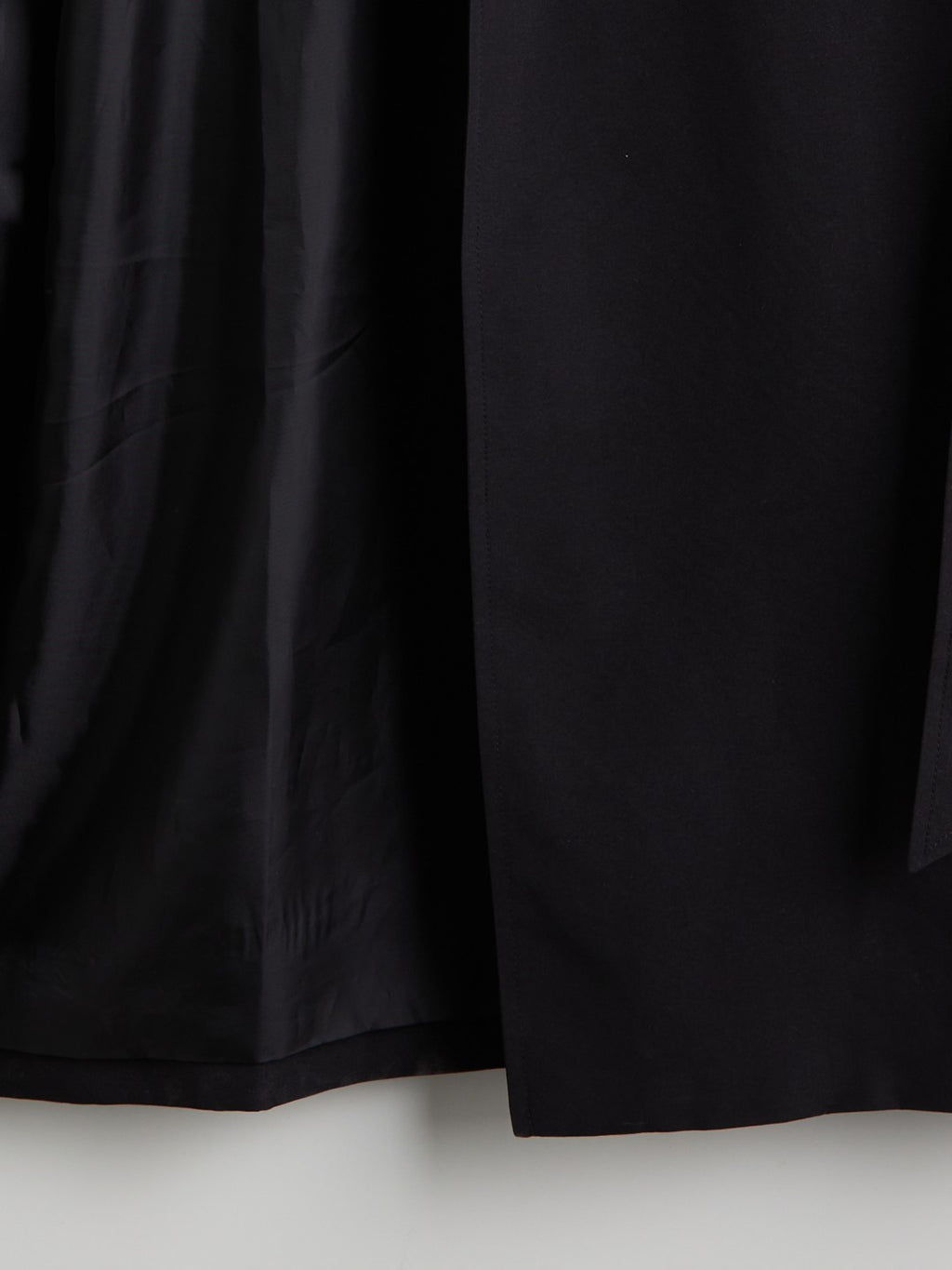 LCW Vision Black Jacket Collar Women Trench Coat