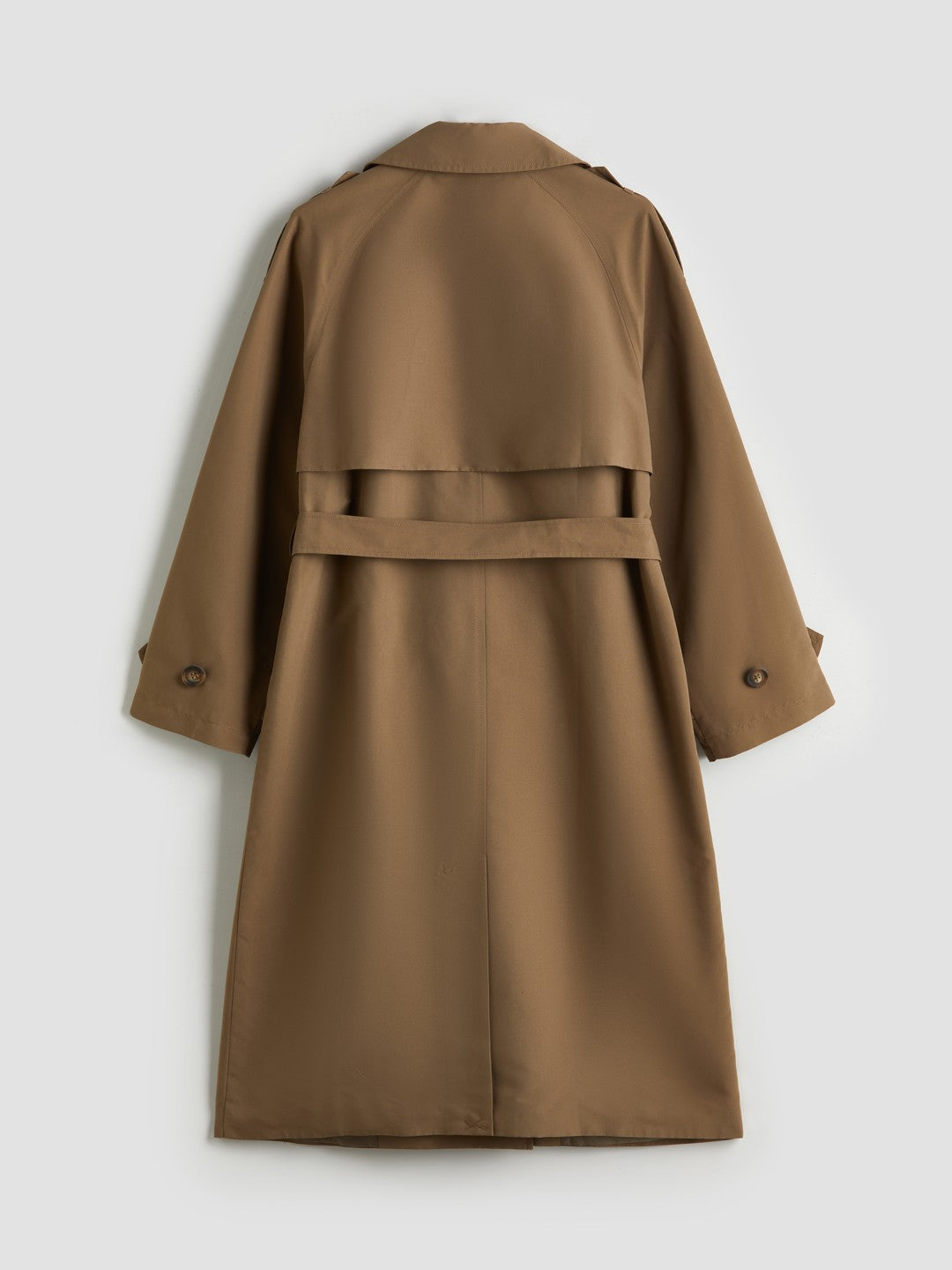 LCW Vision Black Jacket Collar Women Trench Coat