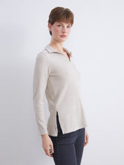 LCW Comfort Polo Neck Ribbed Women T-Shirt