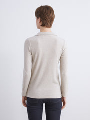 LCW Comfort Polo Neck Ribbed Women T-Shirt