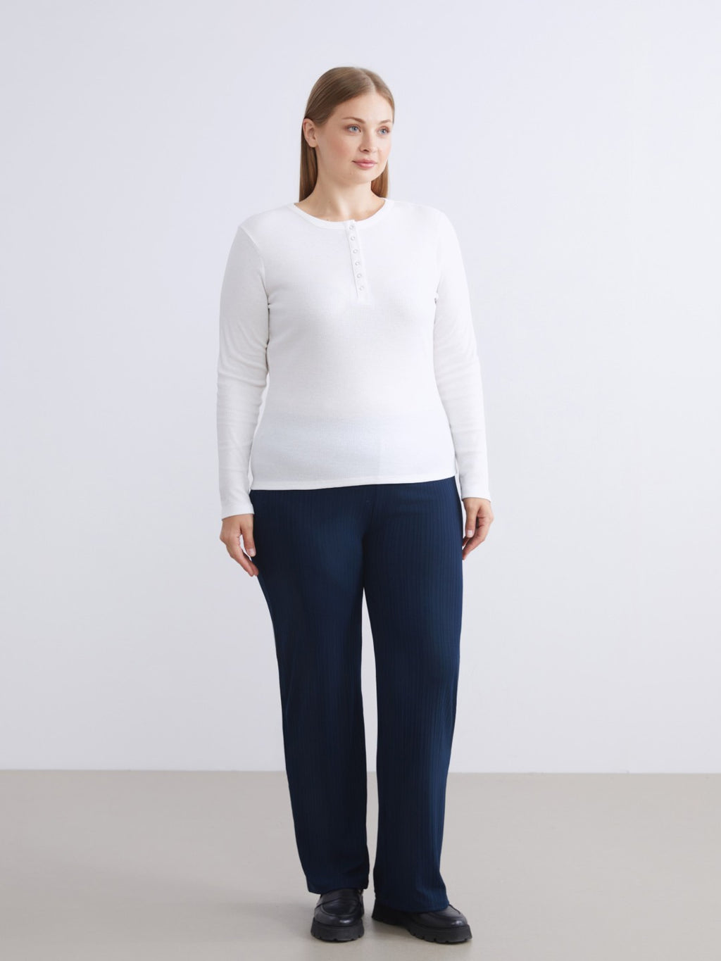 LCW Classic Elastic Waist Textured Women Sweatpants