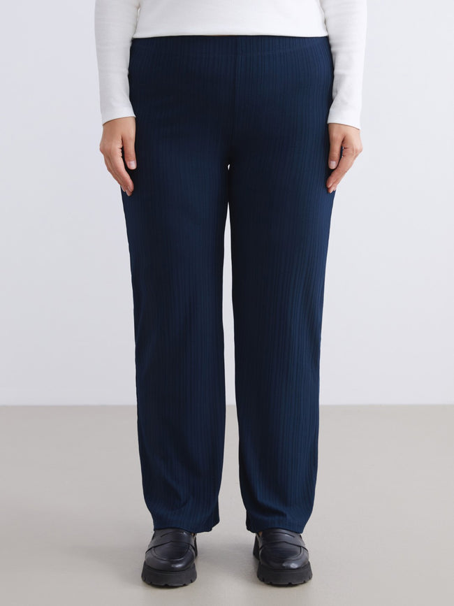 LCW Classic Elastic Waist Textured Women Sweatpants Main Image