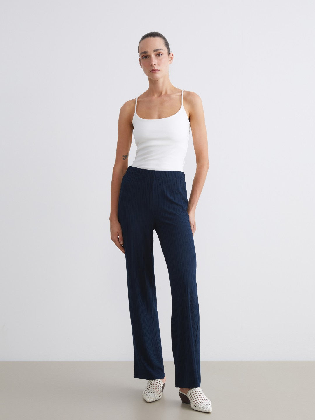 LCW Classic Elastic Waist Textured Women Sweatpants