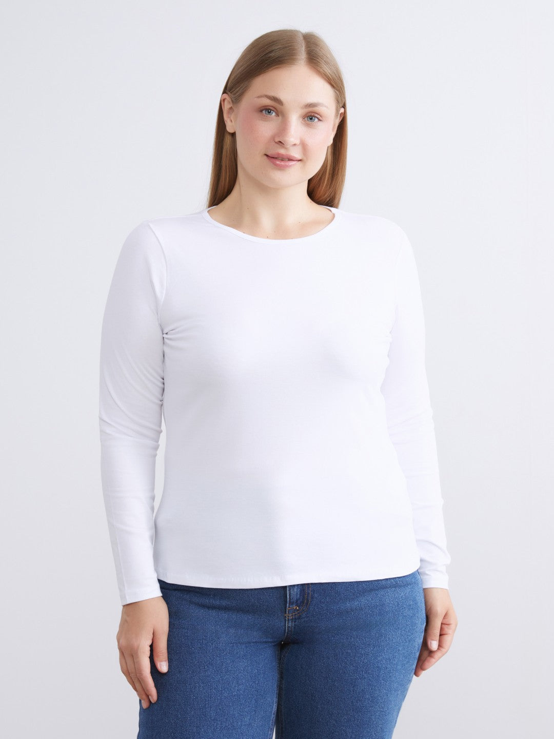 LCW Classic Black Crew Neck Women Bodysuit