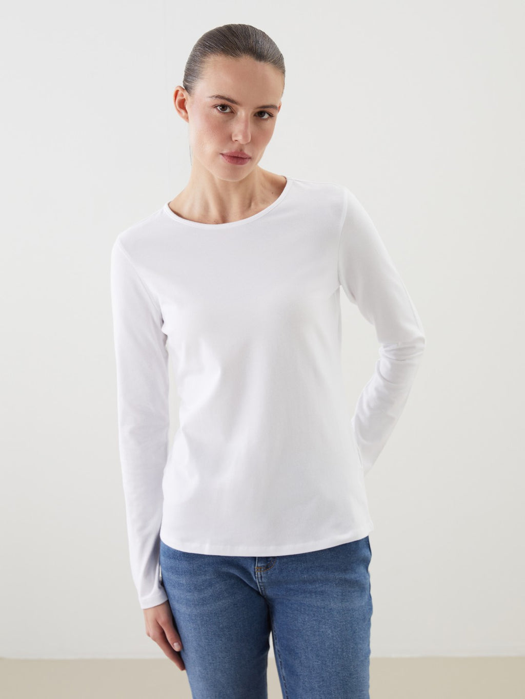 LCW Classic Black Crew Neck Women Bodysuit