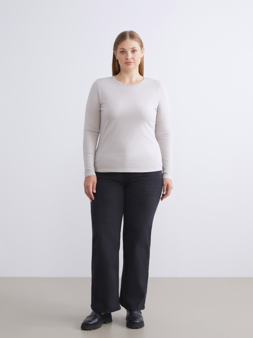 LCW Classic Black Crew Neck Women Bodysuit