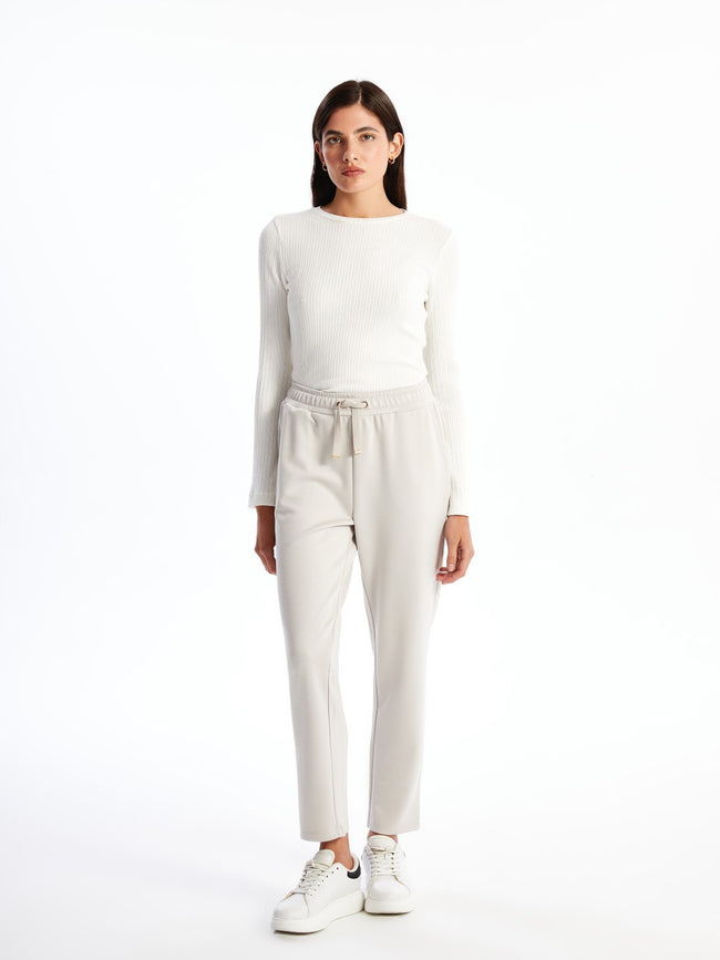 LCW Classic Women Sweatpants With Elastic Waist Hover Image