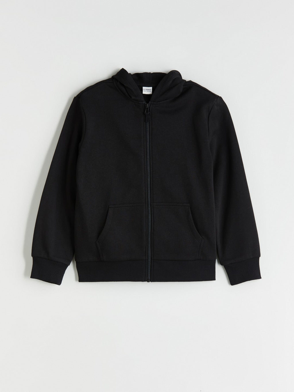 LCW Kids Black Long Sleeve Girl Thick Zippered Sweatshirt