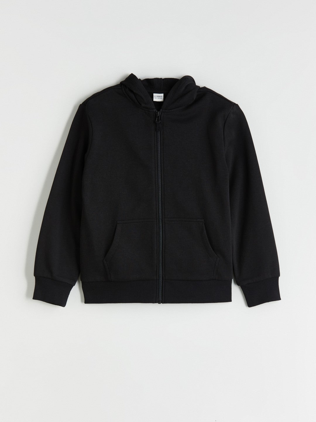 LCW Kids Black Long Sleeve Girl Thick Zippered Sweatshirt