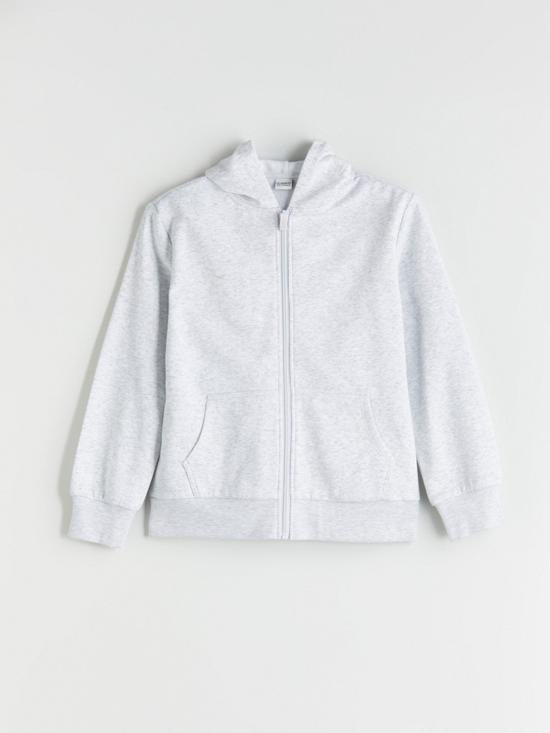 LCW Kids Black Long Sleeve Girl Thick Zippered Sweatshirt