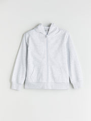 LCW Kids Black Long Sleeve Girl Thick Zippered Sweatshirt