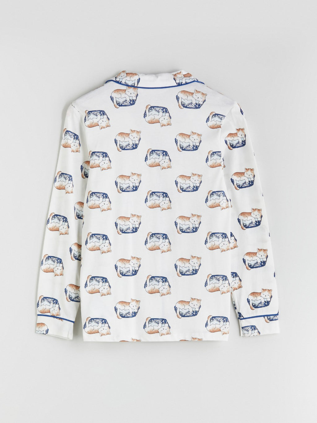 LCW Dream Ecru Shirt Collar Printed Women Pajama Set