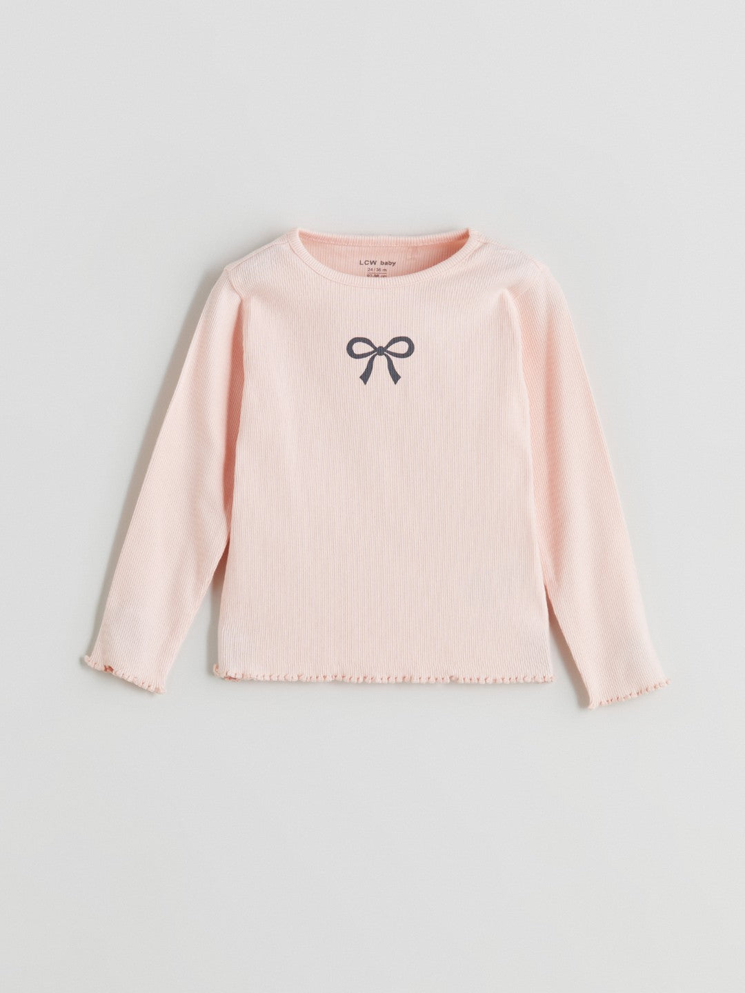 LCW Baby Pink Ribbon Detailed Baby Girl T-Shirt 3-Pack